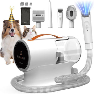 AIRROBO  Pet Grooming Vacuum Dogs Cats Hair Clipper 5 in 1 grooming kit