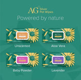 Nurture Pro AG Silver Pet Wipes 100pcs - Unscented