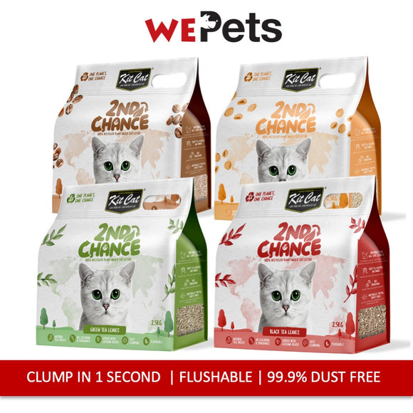 Kit Cat 2nd Chance / Second Chance Flushable Cat Litter (2.5kg x 6 bags)