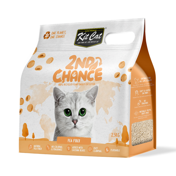Kit Cat 2nd Chance / Second Chance Pea Cat Litter (2.5kg x 6 bags)
