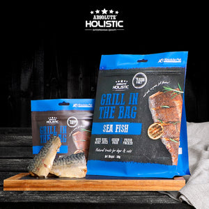 Absolute Holistic Grill In The Bag Natural Dog & Cat Treats -   Ocean Fish