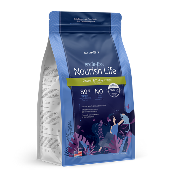 Nurture Pro Nourish Life Chicken & Turkey Recipe Grain-Free Kitten Dry Cat Food (1kg/4.99kg)