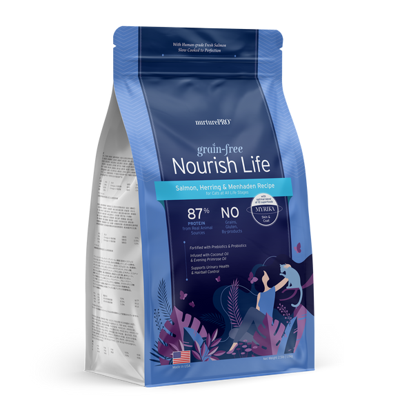 Nurture Pro Nourish Life Salmon, Herring & Menhaden Recipe Grain-Free Dry Cat Food (1kg/4.99kg)