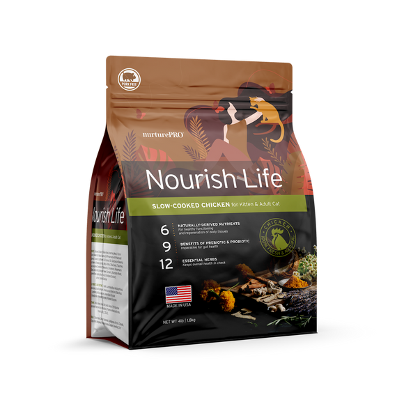 Nurture Pro Nourish Life Chicken Indoor Kitten & Adult Formula Dry Cat Food (1.8kg/5.7kg)