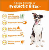 Zesty Paws Probiotics Dog Supplements & Vitamins 90 Soft Chews (360g)