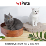 Cat scratcher pad /Bed /scratcher board (Free 2 extra Refill )