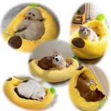 Banana-Shaped Pet bed  for Dogs and Cats with removable cover