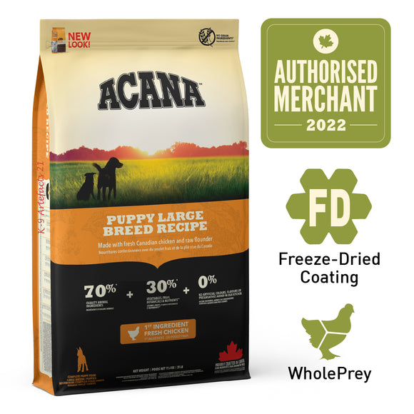 ACANA Heritage Freeze-Dried Coated Puppy Large Breed Dry Dog Food 11.4kg