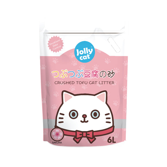 Jolly Cat Crushed Tofu Litter 6L - Sakura