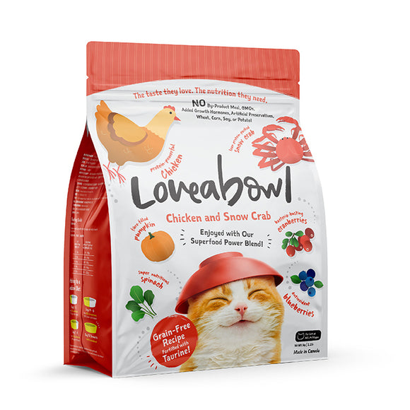 Loveabowl Chicken & Snow Crab Grain Free Dry Cat Food