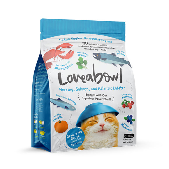 Loveabowl Herring, Salmon & Atlantic Lobster Grain Free Dry Cat Food