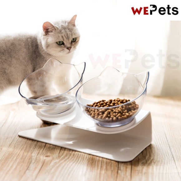 Dual Feeding Bowl Non-Slip with tilted angel