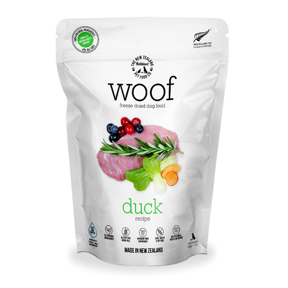 WOOF Duck Freeze Dried Raw Dog Food 280g
