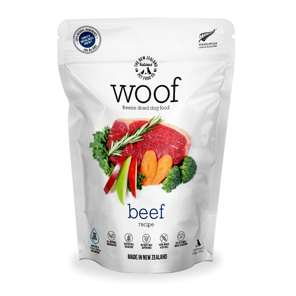 WOOF Beef Freeze Dried Raw Dog Food 280g