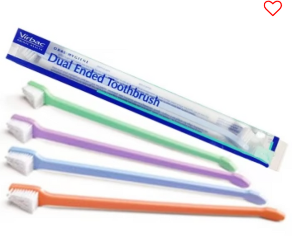 Virbac C.E.T. Dual-Ended Toothbrush For Cats & Dogs