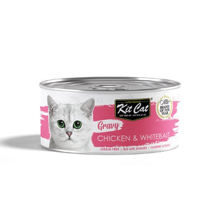 Kit Cat Gravy Chicken & Whitebait Canned Cat Food 70g
