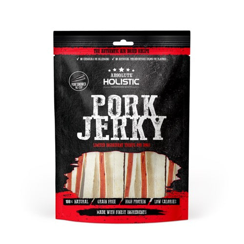 Absolute Holistic Pork Jerky (Sandwich)Grain Free Dog Treats 100g