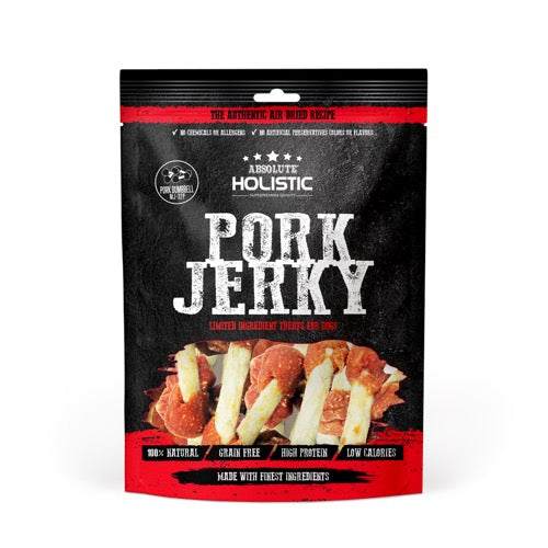 Absolute Holistic Pork Jerky (Dumb Bell) Grain Free Dog Treats 100g