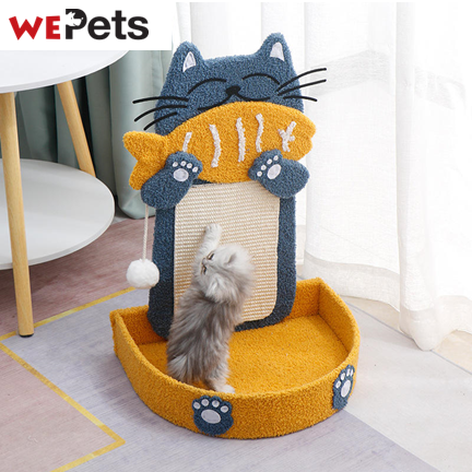 Cat scratcher board with bed