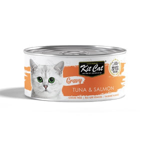 Kit Cat Gravy Tuna & Salmon Canned Cat Food 70g