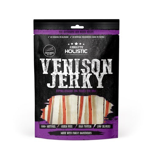 Absolute Holistic Venison Jerky (Sandwich) Grain Free Dog Treats 100g
