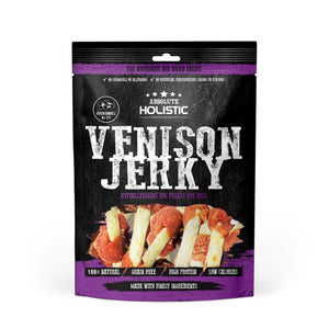 Absolute Holistic Venison Jerky (Dumb Bell)Grain Free Dog Treats 100g