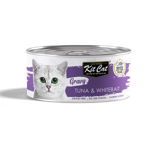 Kit Cat Gravy Tuna & White Bait Canned Cat Food 70g