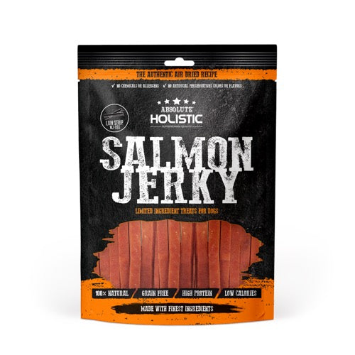 Absolute Holistic Salmon Jerky (Loin Strip)Grain Free Dog Treats 100g