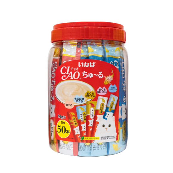 Ciao Churu Chicken Mix Grain-Free Liquid Cat Treats 14gX50s