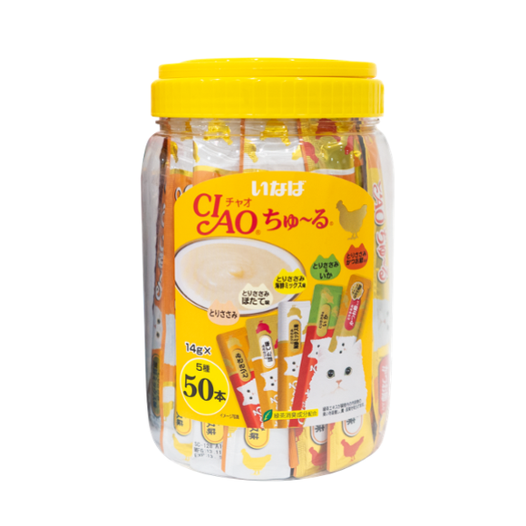 Ciao Churu Tuna Mix Grain-Free Liquid Cat Treats 14gX50s
