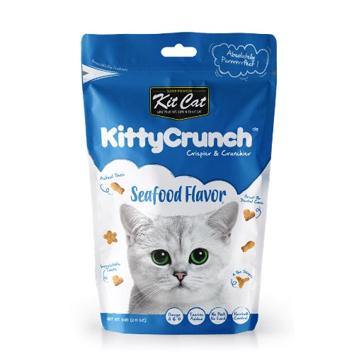 Kit Cat Kitty Crunch Seafood Flavor Cat Treats 60g