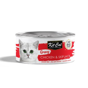Kit Cat Gravy Chicken & Skip Jack Canned Cat Food 70g