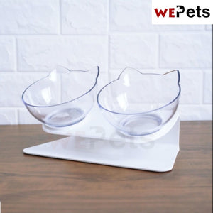 Dual Feeding Bowl Non-Slip with tilted angel